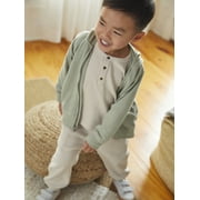 Modern Moments by Gerber Toddler Boy Zip-Up French Terry Hoodie, 12M-5T