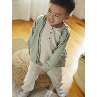 Modern Moments by Gerber Toddler Boy Zip-Up French Terry Hoodie, 12M-5T