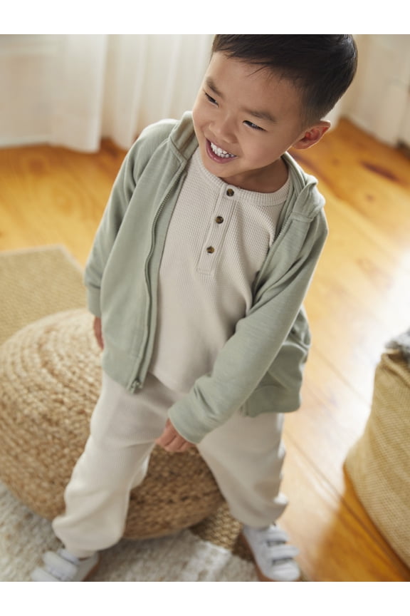 by Gerber Toddler Boy Zip-Up French Terry Hoodie, 12M-5T