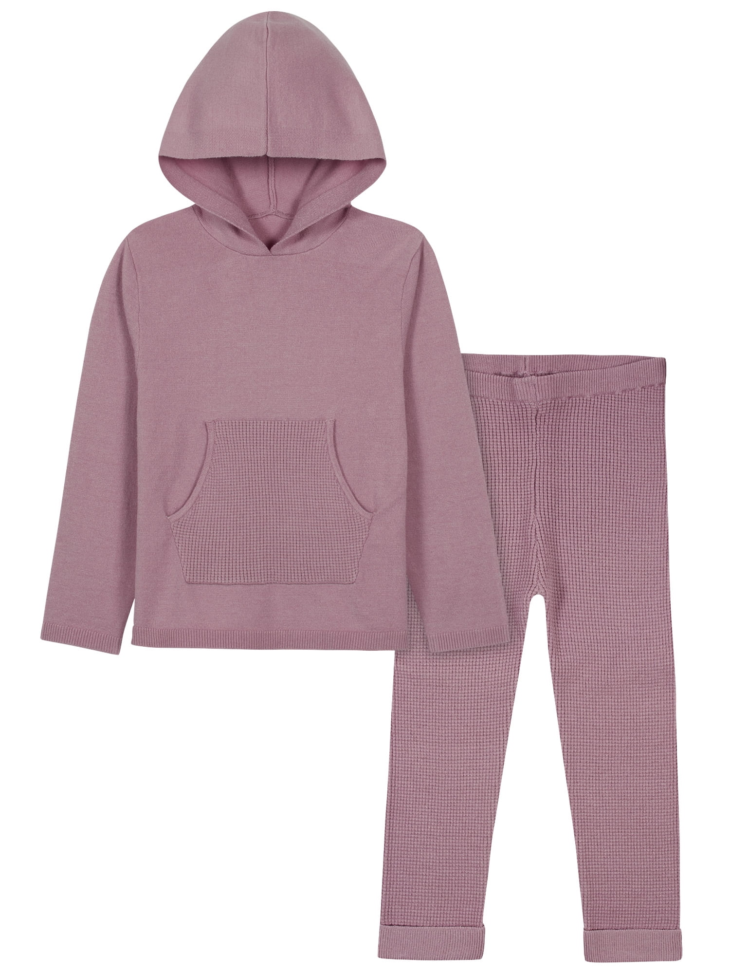 Modern Moments by Gerber Toddler Boys or Girls Unisex Sweater Knit Hoodie and Active Pant, 2pc Outfit Set (12M-5T)