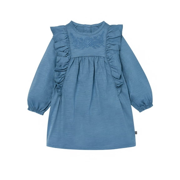 Modern Moments by Gerber Toddler Girl Dress with Ruffles, Sizes 12M-5T