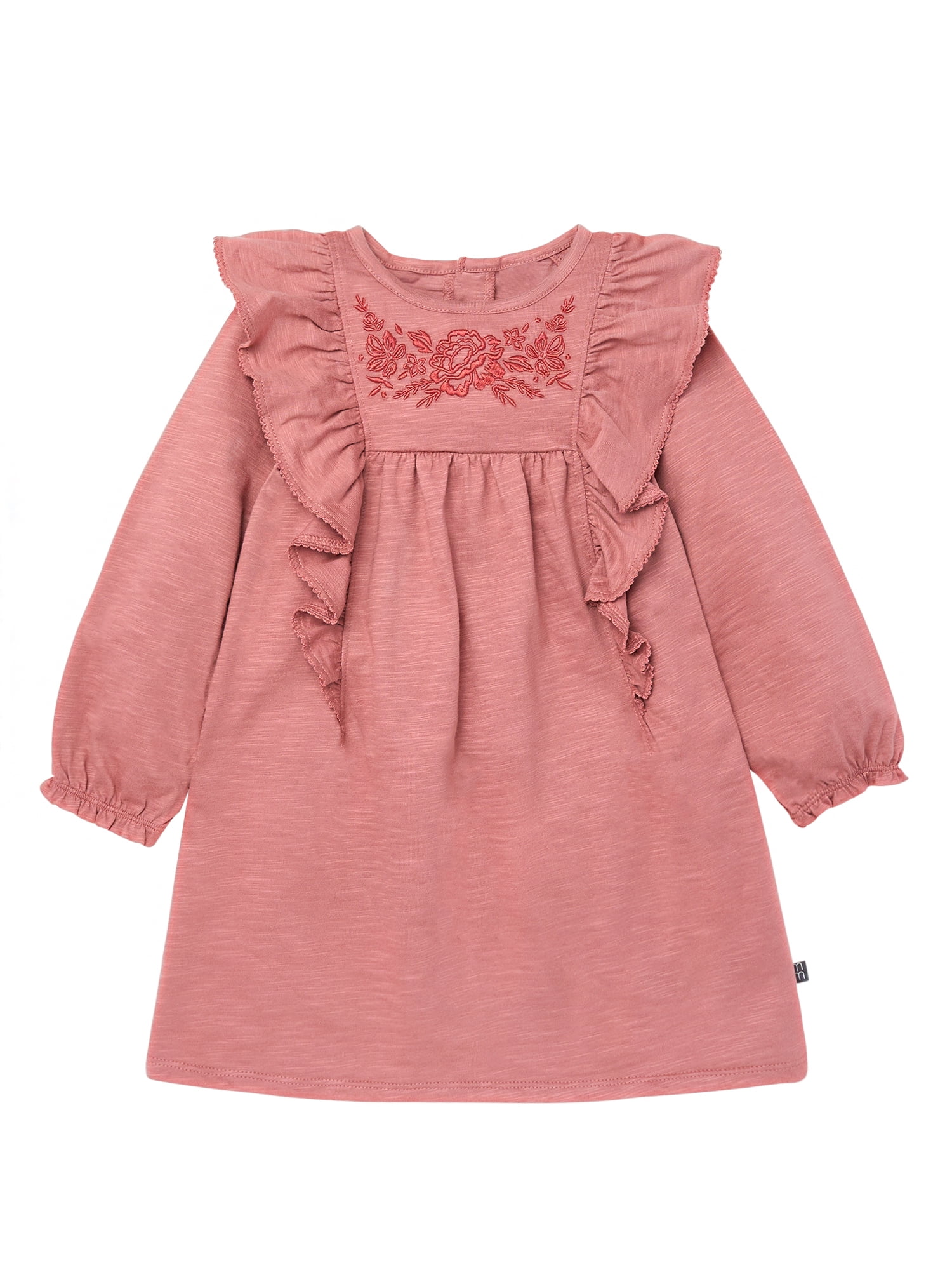 Modern Moments by Gerber Toddler Girl Dress with Ruffles, Sizes 12M-5T
