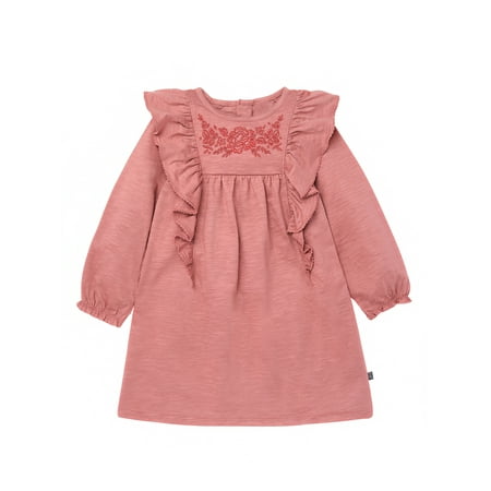 Modern Moments by Gerber Toddler Girl Dress with Ruffles, Sizes 12M-5T