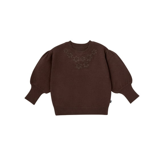 Modern Moments by Gerber Toddler Girl Embroidery Sweater, Sizes 12 Months -5T