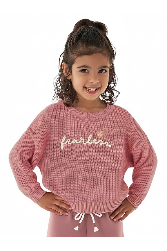 by Gerber Toddler Girl Embroidery Sweater, Sizes 12 Months -5T