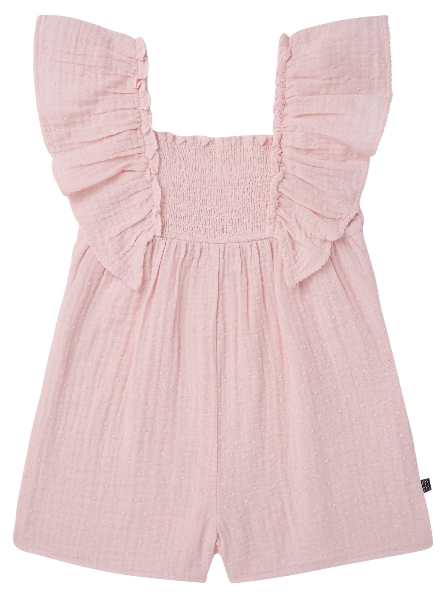 Modern Moments by Gerber Toddler Girl Flutter Romper with Smocking, Sizes 12 Months - 5T