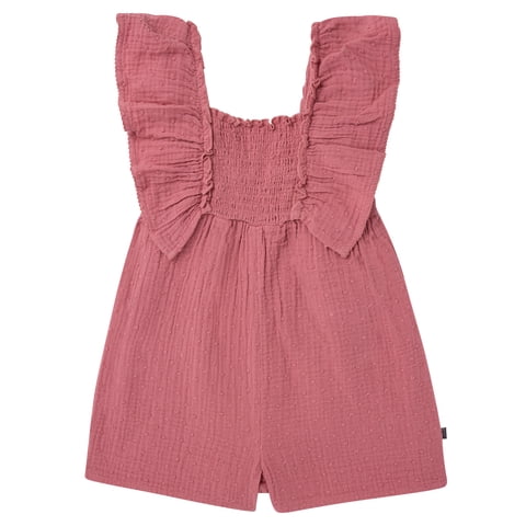 Modern Moments by Gerber Toddler Girl Flutter Romper with Smocking, Sizes 12 Months - 5T