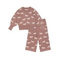 thumbnail image 1 of Modern Moments by Gerber Toddler Girl Jacquard Sweater Knit with Wide Leg Pant Set, Sizes 12M-5T, 1 of 13