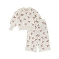 thumbnail image 1 of Modern Moments by Gerber Toddler Girl Jacquard Sweater Knit with Wide Leg Pant Set, Sizes 12M-5T, 1 of 11