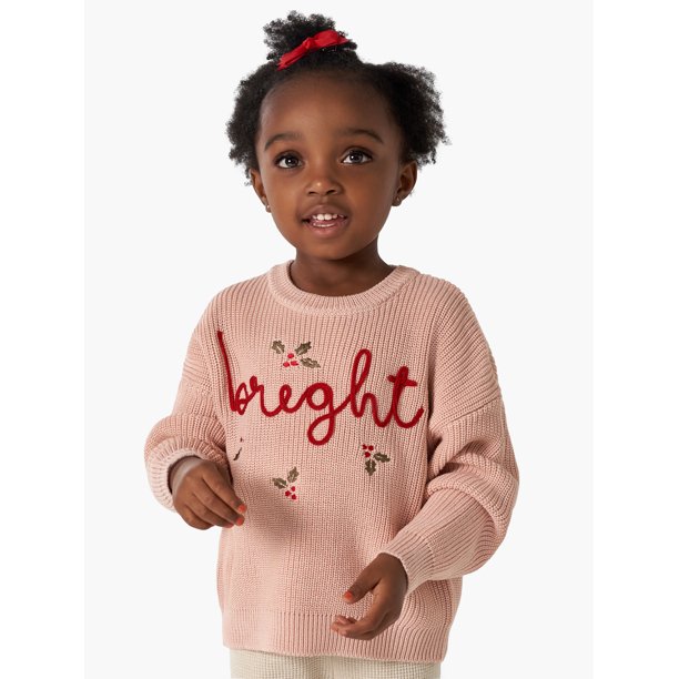 Modern Moments by Gerber Toddler Girl Matching Sister Sweater, Sizes 2T5T