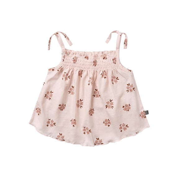 Modern Moments by Gerber Toddler Girl Organic Smocked Sleeveless Top, Sizes 12M-5T