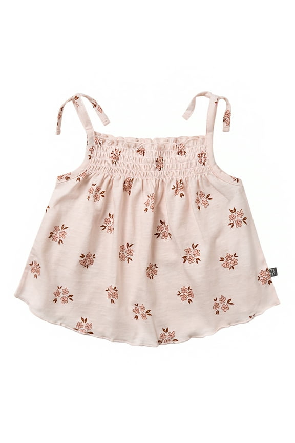 by Gerber Toddler Girl Organic Smocked Sleeveless Top, Sizes 12M-5T