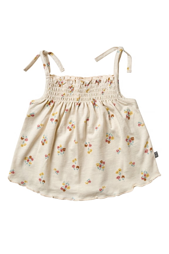 by Gerber Toddler Girl Organic Smocked Sleeveless Top, Sizes 12M-5T