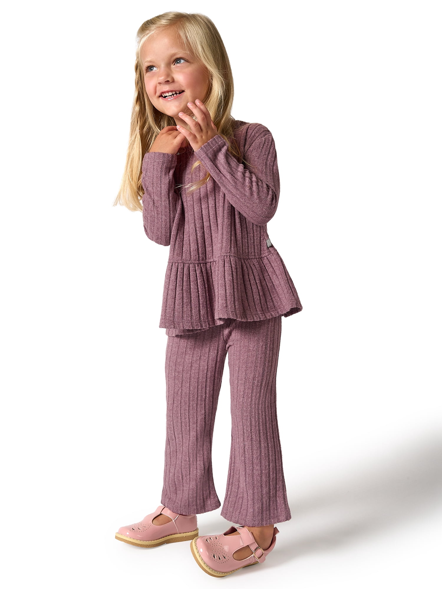 Modern Moments by Gerber Toddler Girl Peplum Top and Legging Outfit Set, Sizes 12M-5T