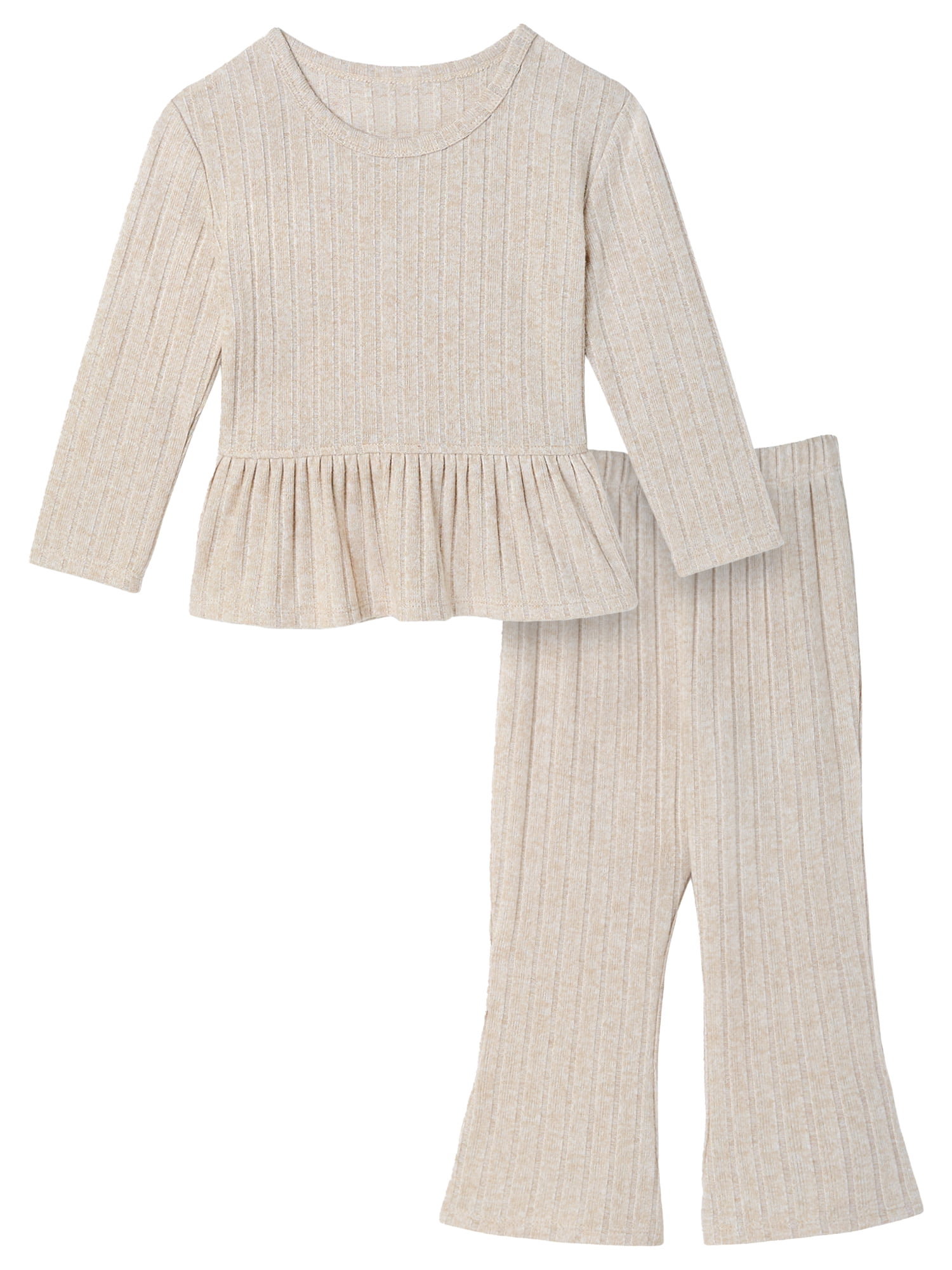 Modern Moments by Gerber Toddler Girl Peplum Top and Legging Outfit Set, Sizes 12M-5T