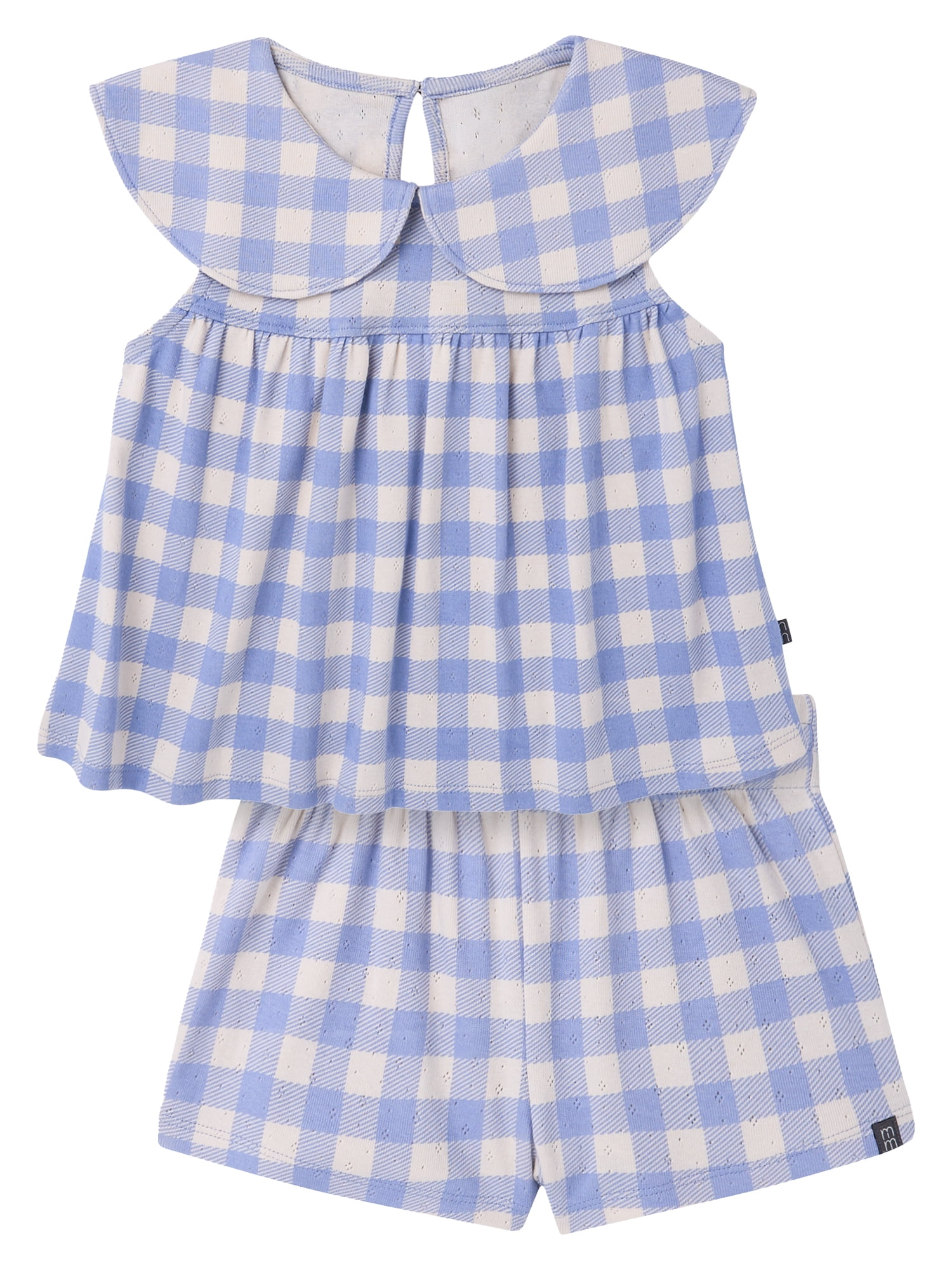 Modern Moments by Gerber Toddler Girl Peter Pan Collar Outfit Set, 2-Piece, Sizes 12 Months - 5T
