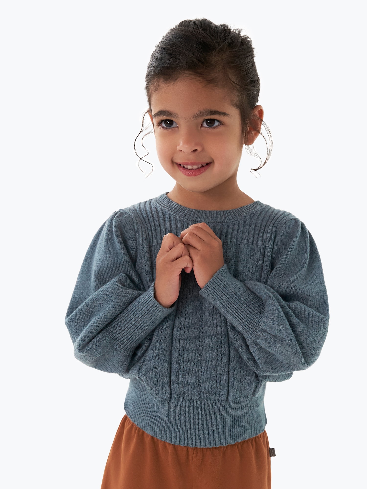 Modern Moments by Gerber Toddler Girl Pointelle Sweater, Sizes 12 Months - 5T