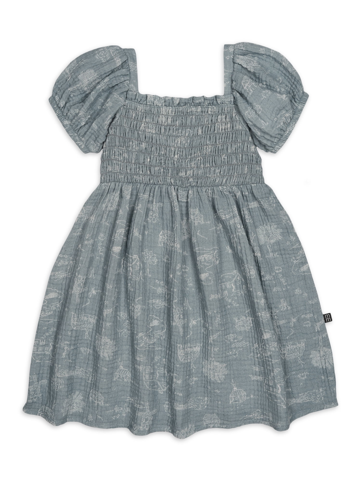Toddler Girl Puff Sleeve Floral Dress