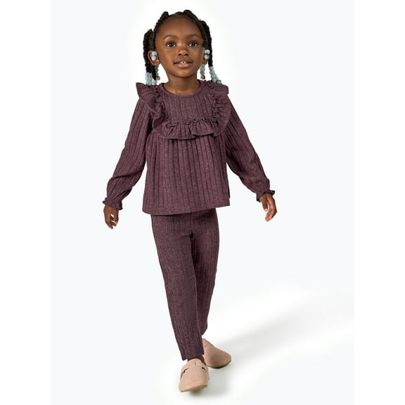 Modern Moments by Gerber Toddler Girl Ruffle Top and Pant Set, Sizes 12M-5T