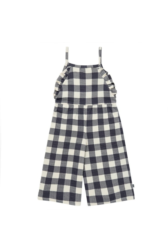 by Gerber Toddler Girl Ruffle Wide Leg Romper, Sizes 12 Months - 5T
