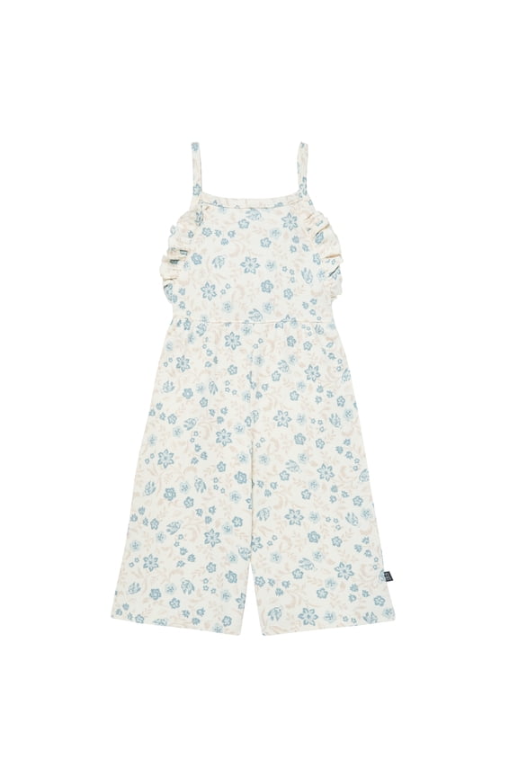 by Gerber Toddler Girl Ruffle Wide Leg Romper, Sizes 12 Months - 5T
