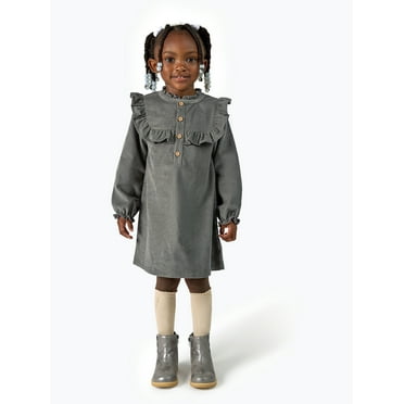 Modern Moments by Gerber Toddler Girl Ruffled Yoke Dress, Sizes 12M-5T