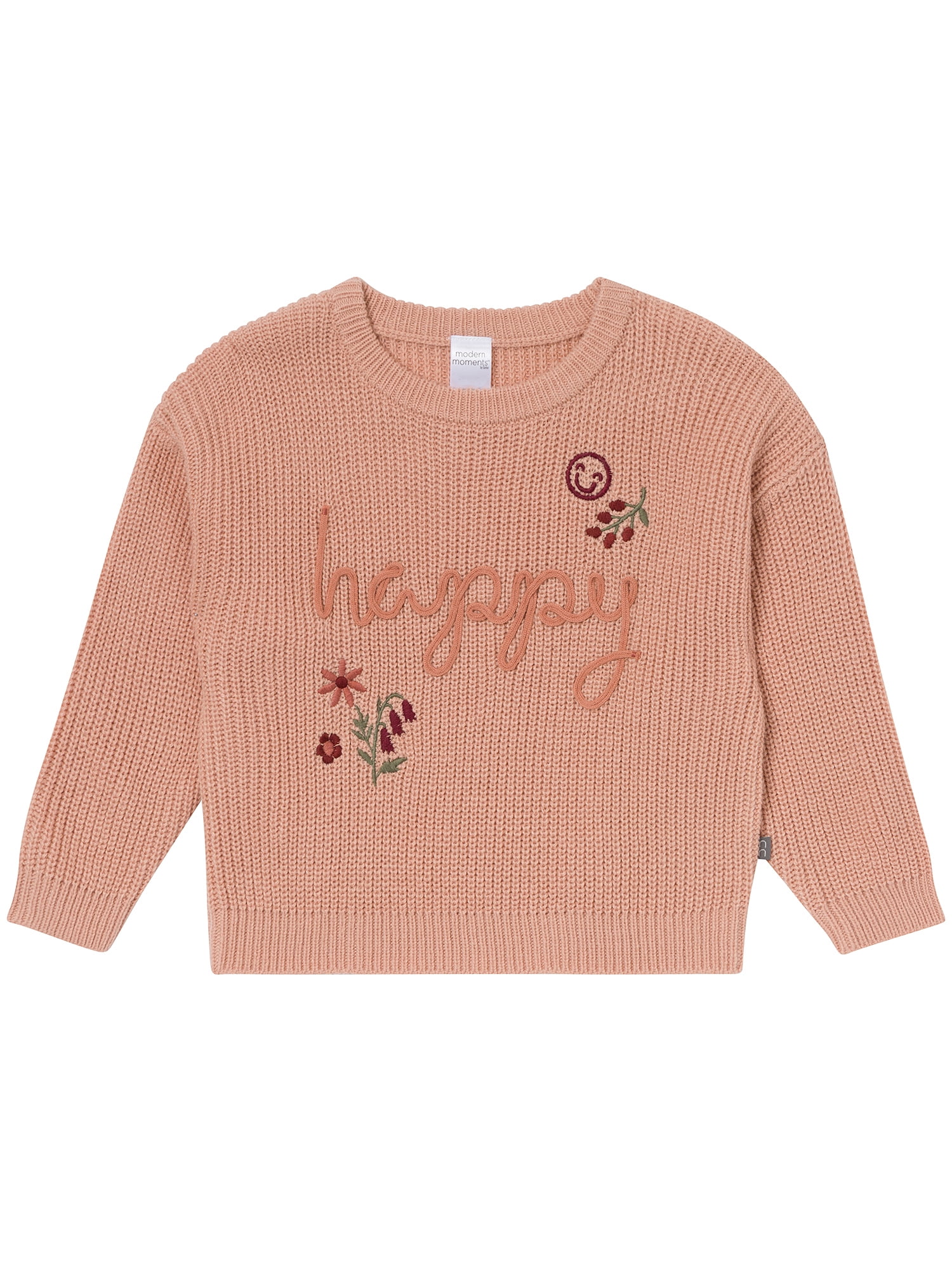 Modern Moments by Gerber Toddler Girl Sibbling Matching Sweater, Sizes 12 Months - 5T