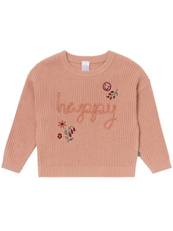 by Gerber Toddler Girl Sibbling Matching Sweater, Sizes 12 Months - 5T