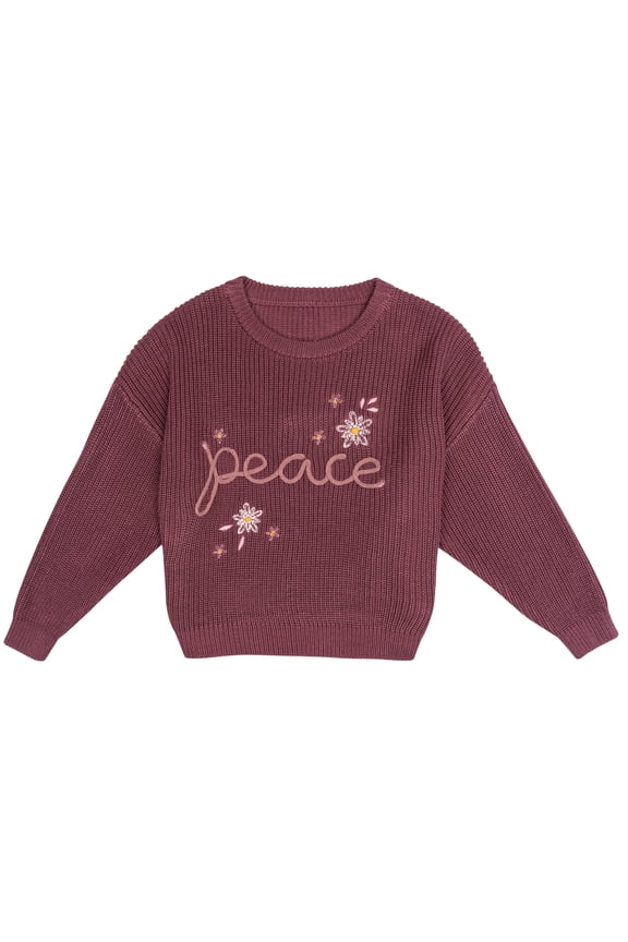 by Gerber Toddler Girl Sibling Matching Sweater, Sizes 12 Months - 5T
