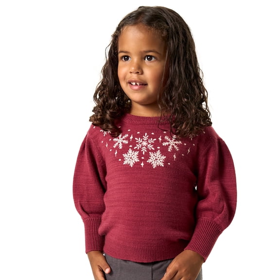 Modern Moments by Gerber Toddler Girl Sibling Matching Sweater, Sizes 12 Months - 5T