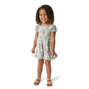 MODERN MOMENTS by Gerber Toddler Girl Smock Ruffle Romper, Sizes 12M-5T