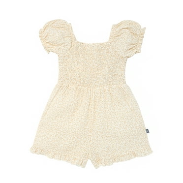 Modern Moments by Gerber Toddler Girl Smock Ruffle Romper, Sizes 12M-5T