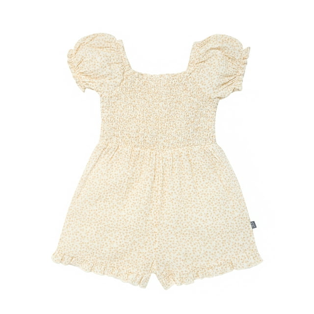 Modern Moments by Gerber Toddler Girl Smock Ruffle Romper, Sizes 12M-5T