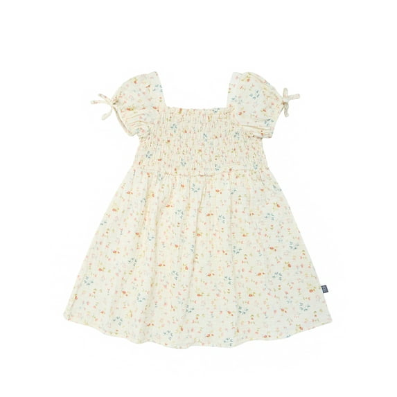 Modern Moments by Gerber Toddler Girl Smocked Dress with Bows, Sizes 12M-5T