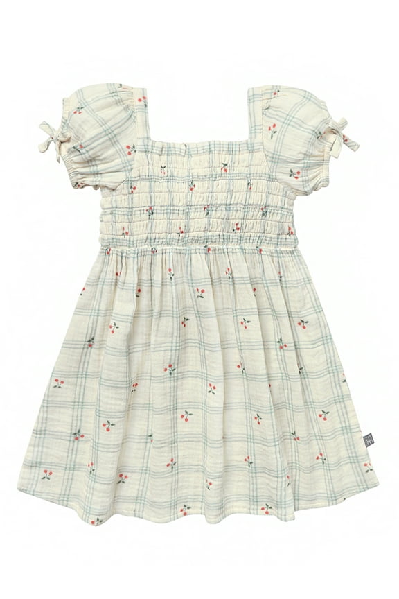 by Gerber Toddler Girl Smocked Dress with Bows, Sizes 12M-5T
