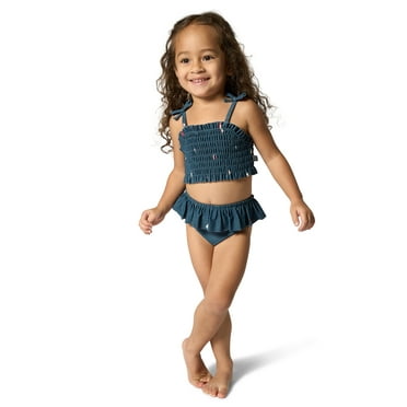 Modern Moments by Gerber Toddler Girl Smocked Top Tankini with Ruffle Set, 2-Piece, Sizes 12M - 5T