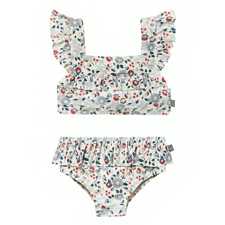 Modern Moments by Gerber Toddler Girl Swimsuit with Ruffles, Sizes 12M - 5T