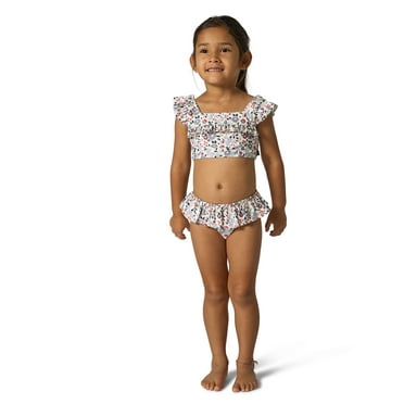 Modern Moments by Gerber Toddler Girl Swimsuit with Ruffles, Sizes 12M - 5T