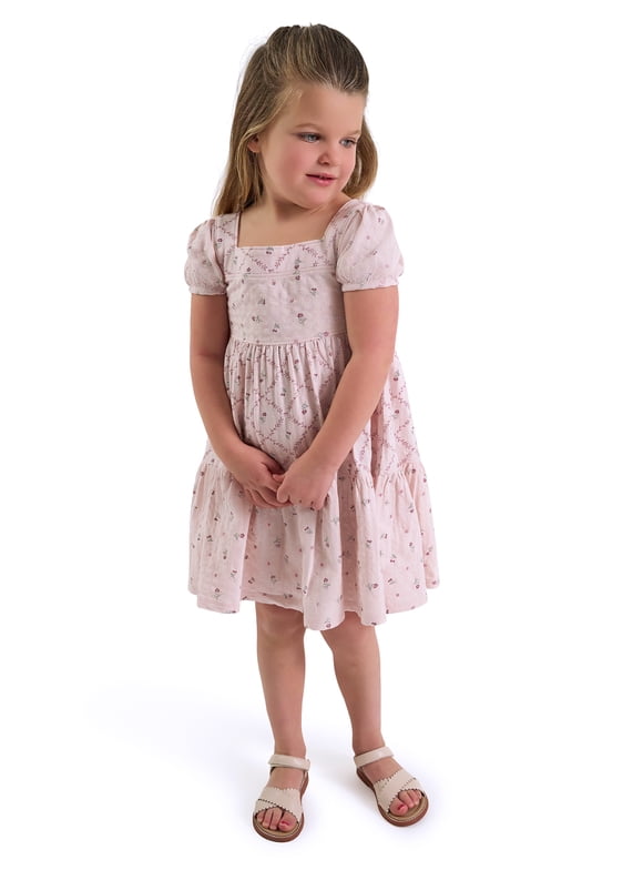 by Gerber Toddler Girl Tiered Dress, Sizes 12 Months - 5T