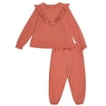 thumbnail image 1 of Modern Moments by Gerber Toddler Girl V-Neck Ruffle Top and Pant Set, 2-Piece, Sizes 12 Months - 5T, 1 of 8
