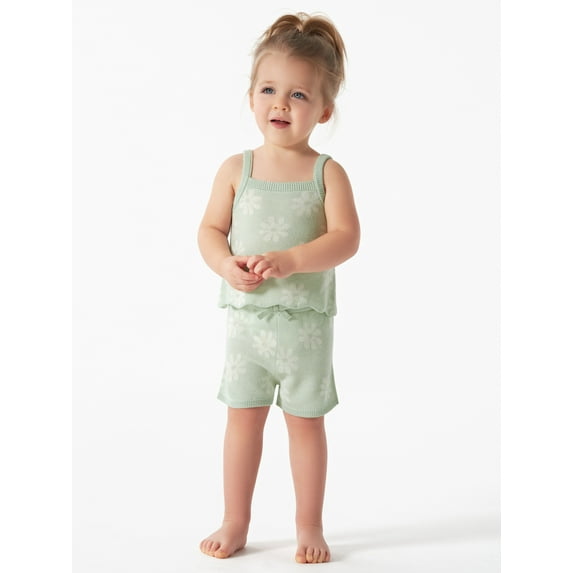 Modern Moments by Gerber Toddler Girls Tank Top and Shorts Set, 2-Piece, Sizes 12M-5T