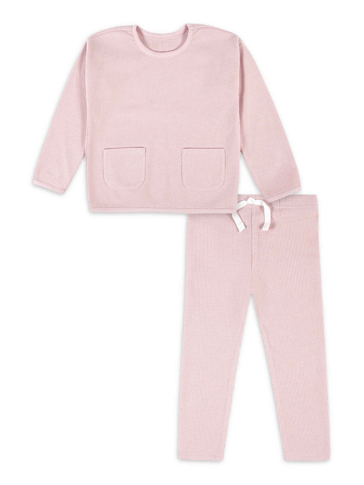 Modern Moments by Gerber Toddler Girls Waffle Top & Pant 2 Piece Outfit