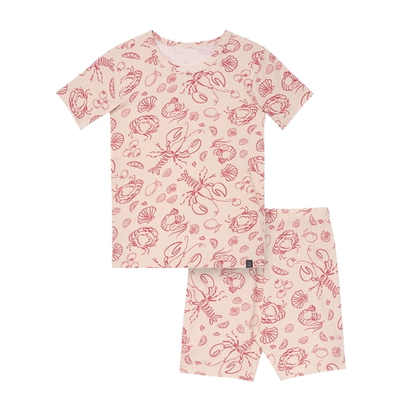 Modern Moments by Gerber Toddler Neutral Super Soft Americana Pajama Short Set, 2-Piece, Sizes 12M-5T