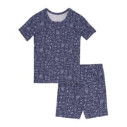 by Gerber Toddler Neutral Super Soft Americana Pajama Short Set, 2-Piece, Sizes 12M-5T