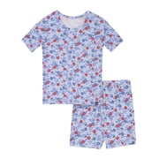 by Gerber Toddler Neutral Super Soft Americana Pajama Short Set, 2-Piece, Sizes 12M-5T