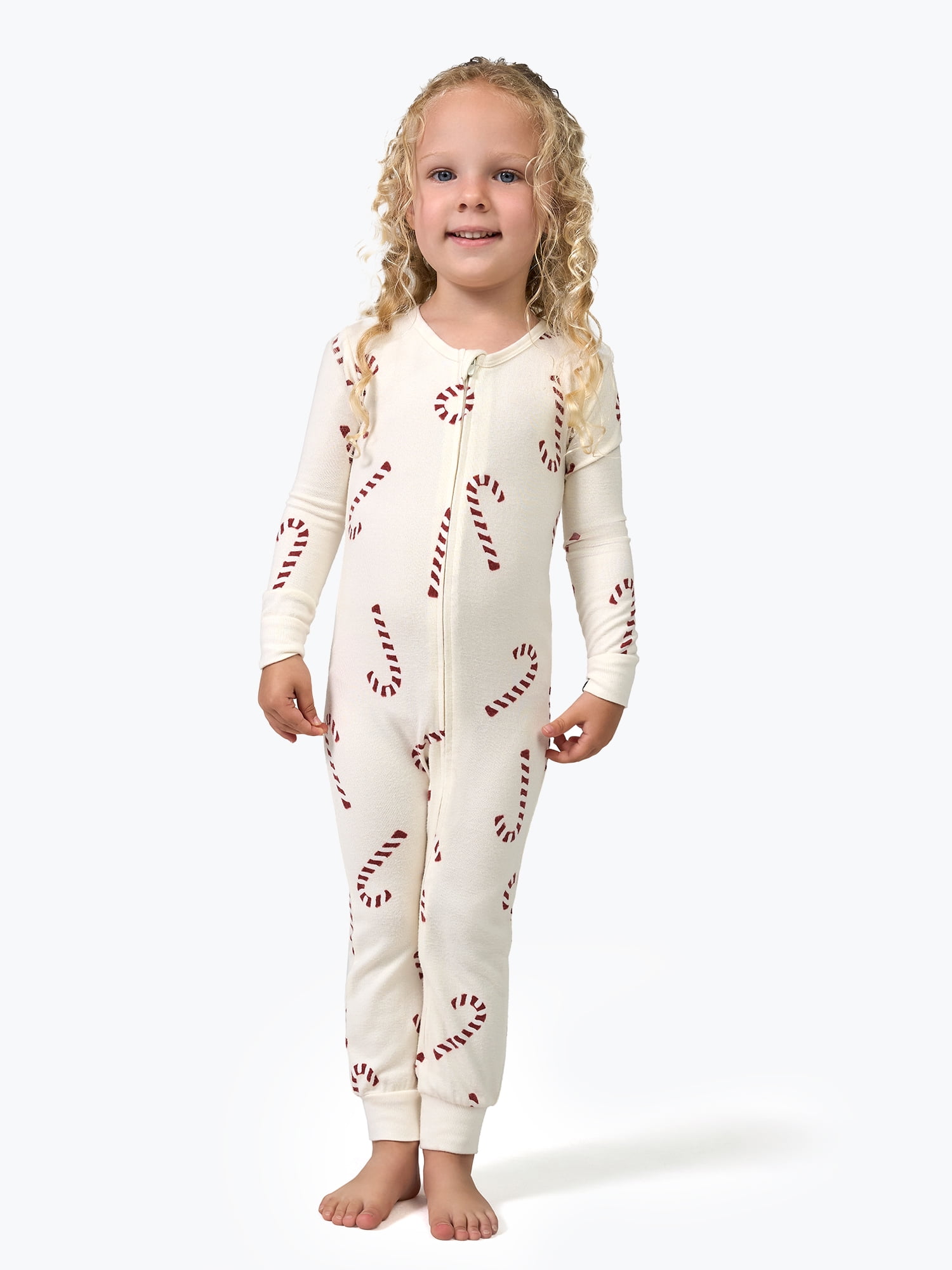 Modern Moments by Gerber Neutral Super Soft Hacci One-Piece Christmas Pajamas, 0/3 Months - 5T