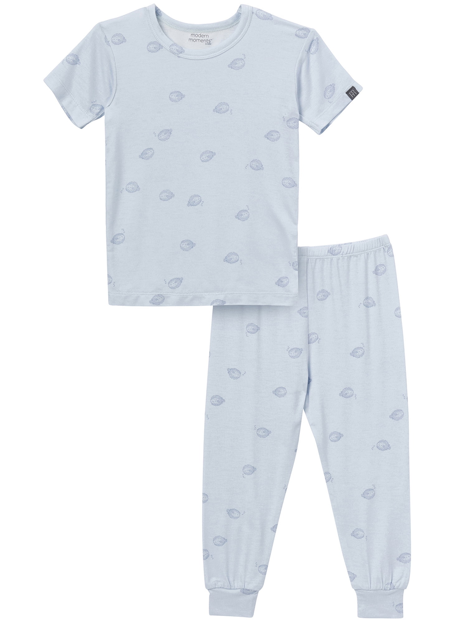 Modern Moments by Gerber Toddler Neutral Super Soft Tight Fitting Pajama Set, 2-Piece, Sizes 12 Months - 5T