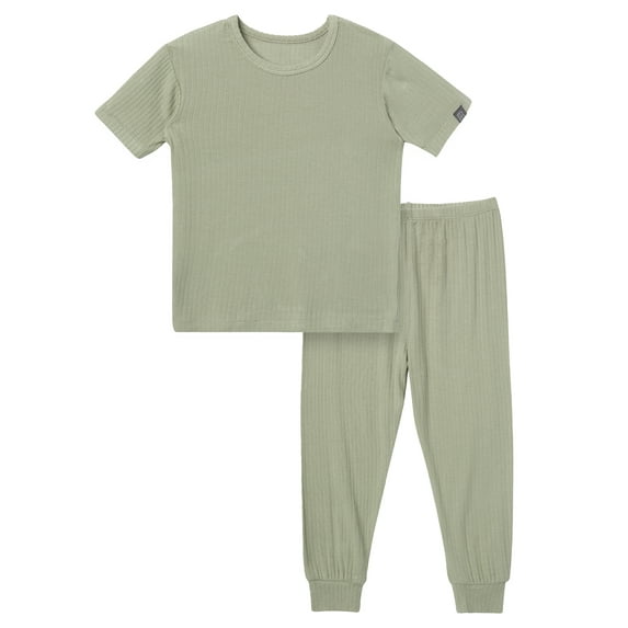 Modern Moments by Gerber Toddler Neutral Super Soft Tight Fitting Pajama Set, 2-Piece, Sizes 12 Months - 5T