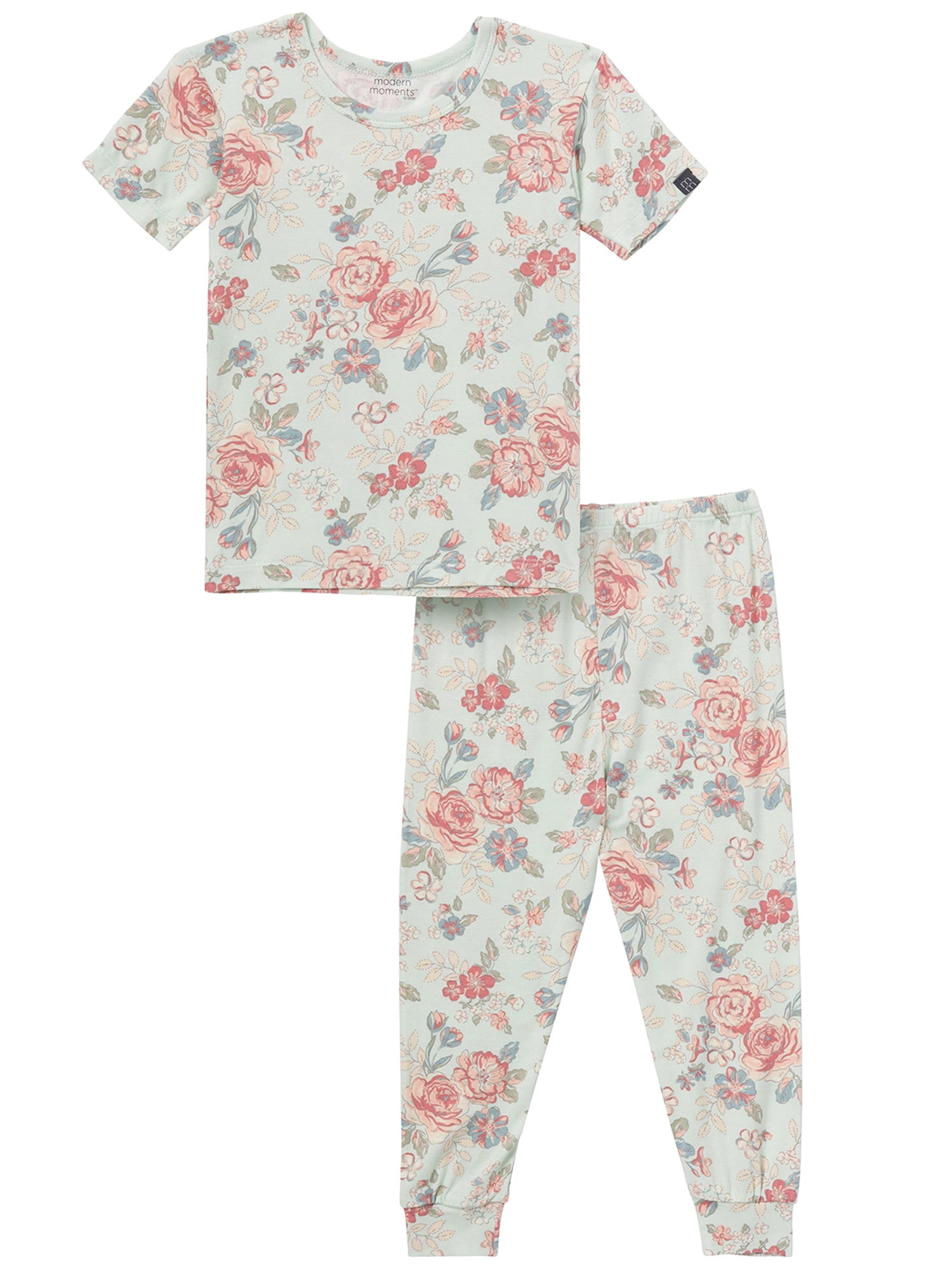Modern Moments by Gerber Toddler Neutral Super Soft Tight Fitting Pajama Set, 2-Piece, Sizes 12 Months - 5T