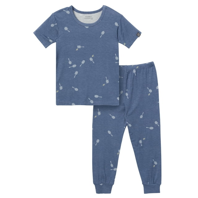 Pyjama Bébé Fille Manches Courtes Imprimé Singes - Taille 24 Mois, 100% Coton, Neuf Avec étiquettes